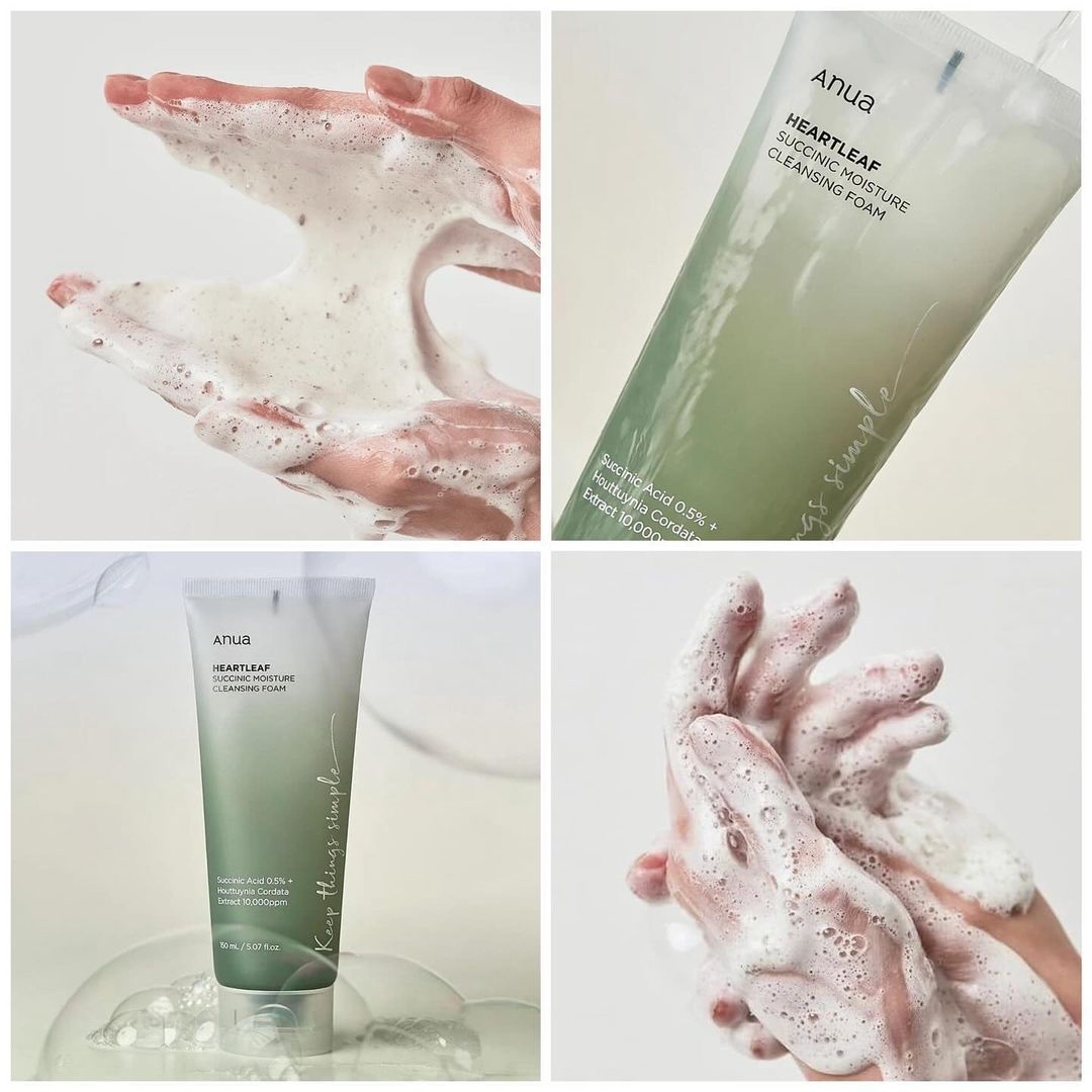 Anua - Heartleaf Succinic Moisture Cleansing Foam
غسول انيوا سوكسنك اليومي